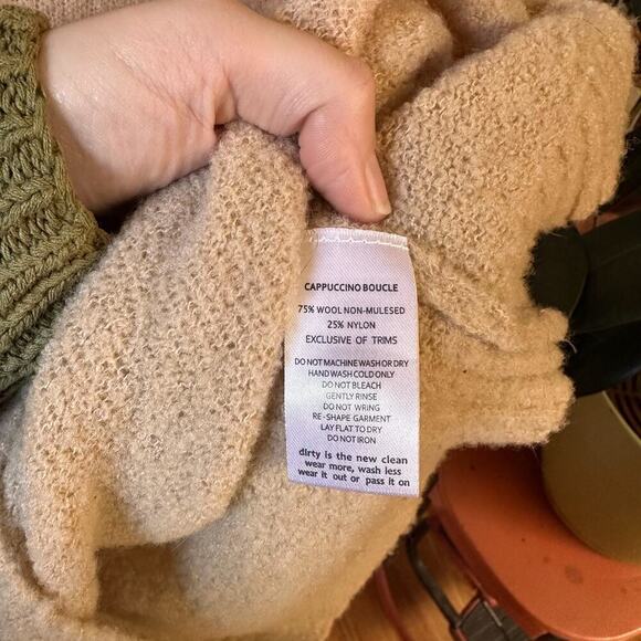 Toad&Co Cotati Collared Sweater in Cappuccino Boucle - Picture 4 of 8